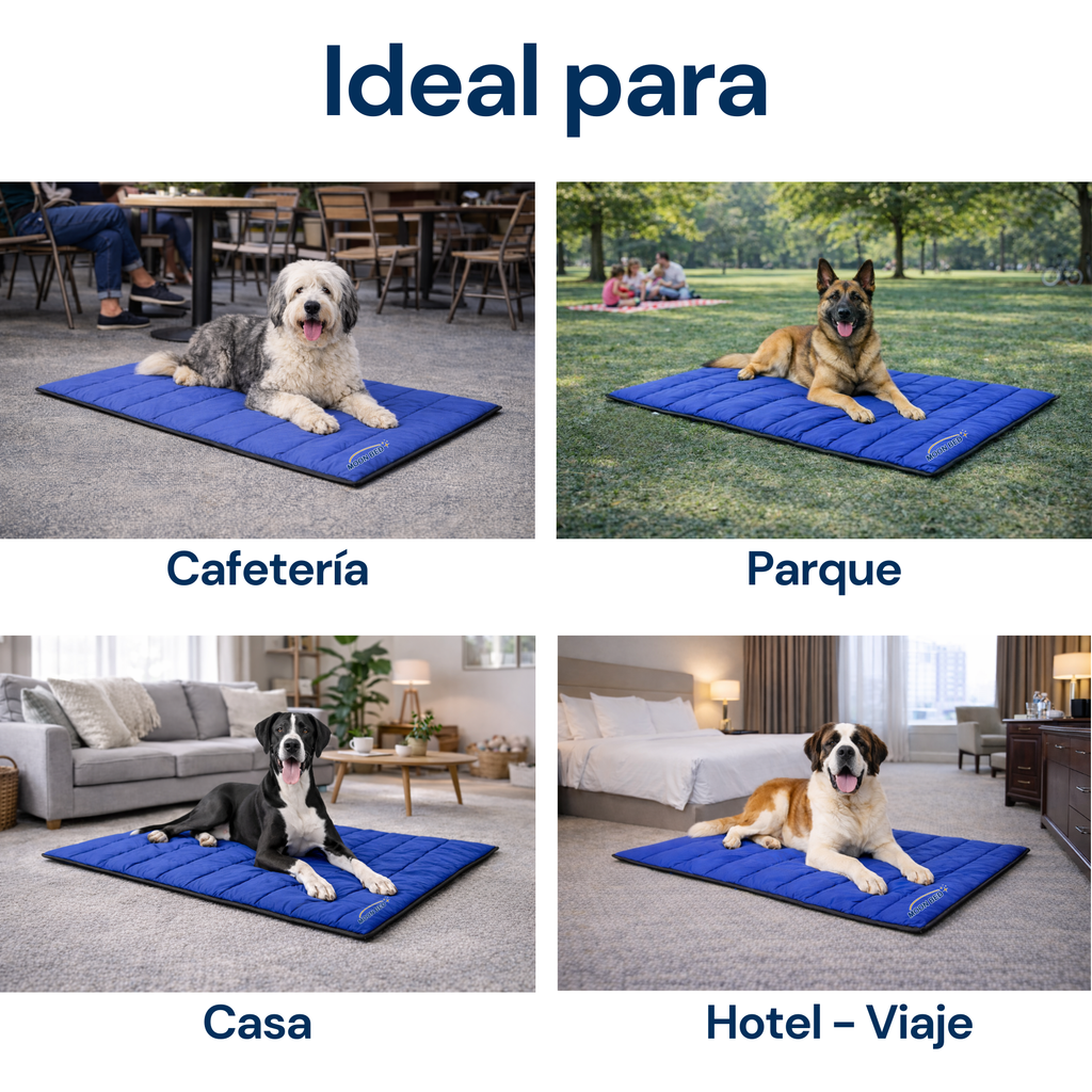 Tapete Acolchado Grande Para Mascotas Portátil Cama Ligera