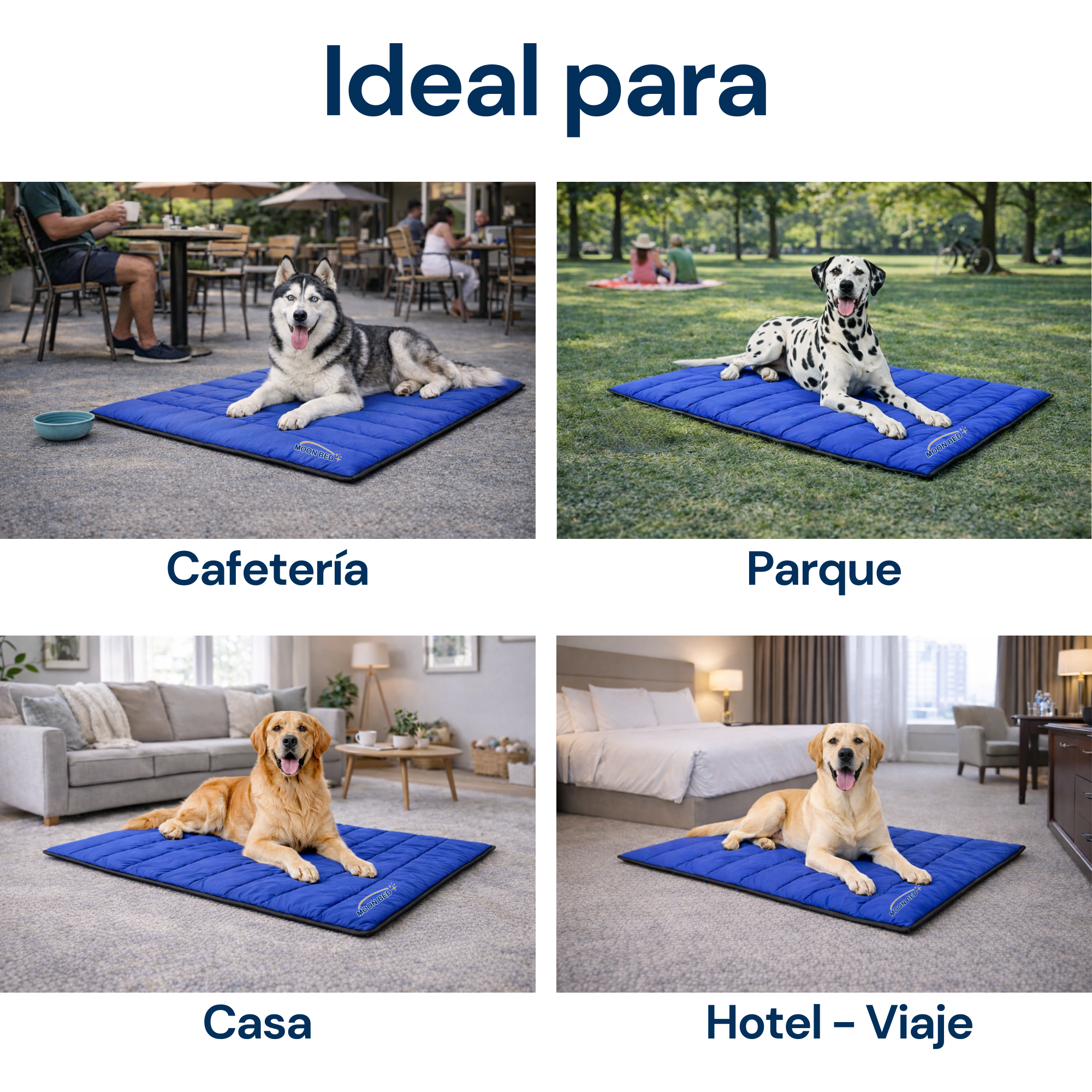 Tapete Acolchado Mediano Para Mascotas Portátil Cama Ligera