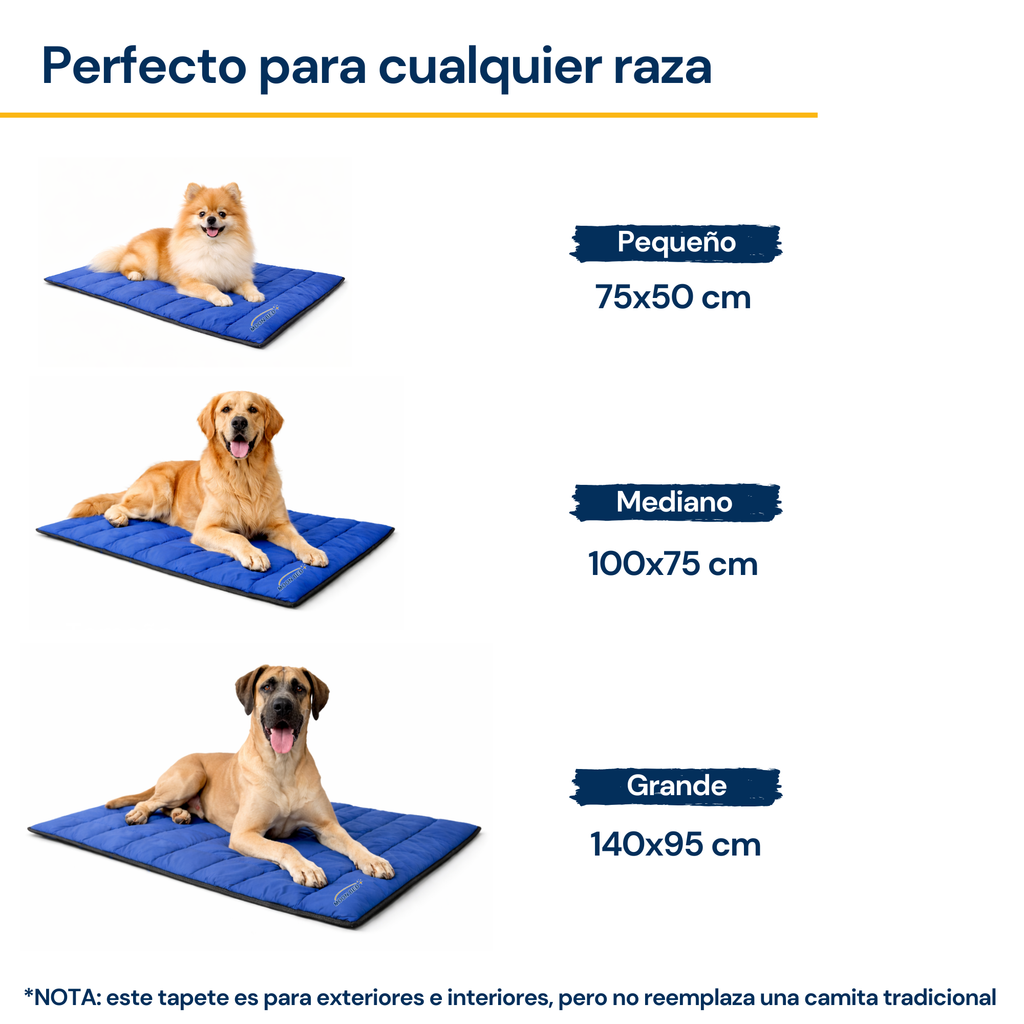 Tapete Acolchado Grande Para Mascotas Portátil Cama Ligera