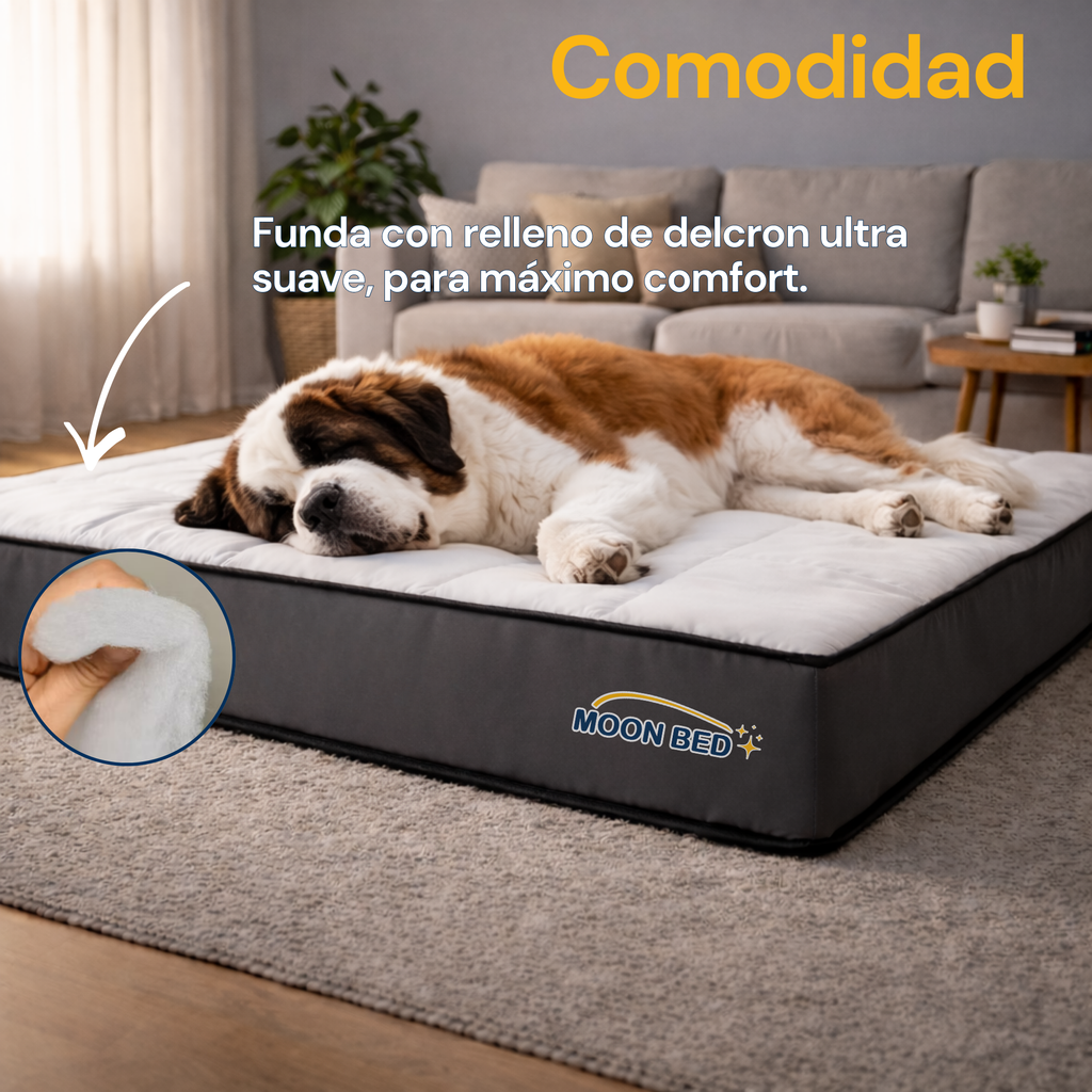Cama Colchón Extra Grande Moon Bed Para Perros 120x100cm